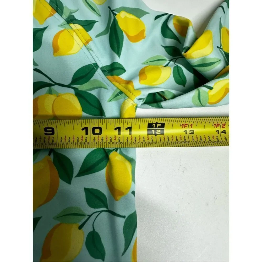 Janie and Jack Long sleeve Swim Top Lemons Girls Size 6 See Description